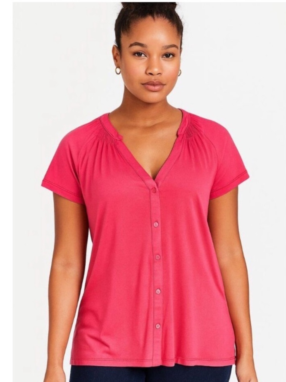 Banana Republic Top S Preppy Pink